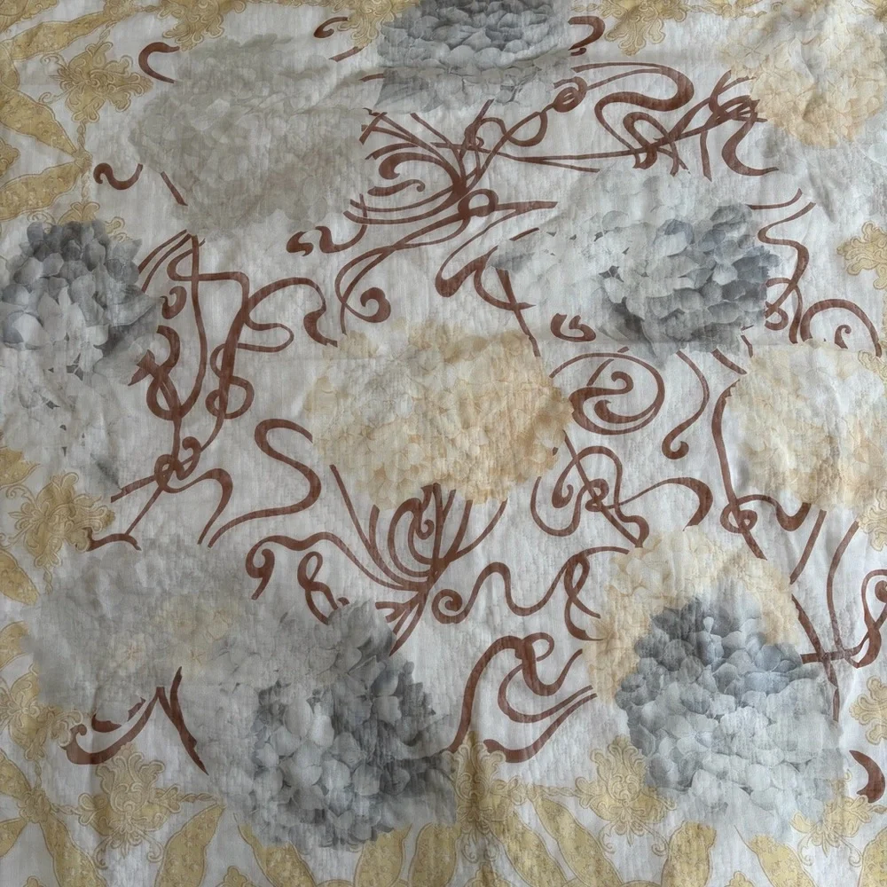 Christian Dior by John Galliano 1990’s hydrangea print silk twill scarf